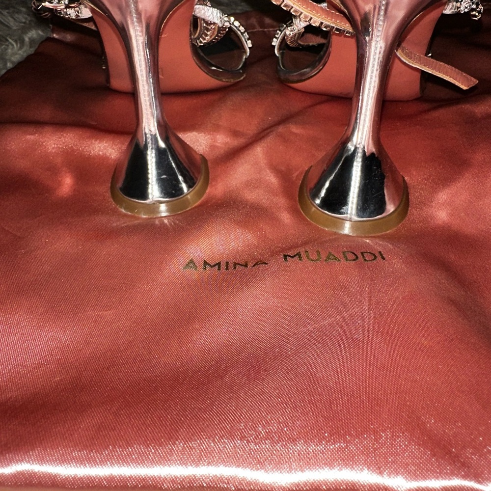 Amina Muaddi GILDA GLASS SANDAL - Picture 7 of 11